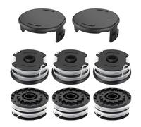 JAMSSOW Bobine de Fil Convient pour Parkside TLP-01,Rechange Coupe Bordure pour Parkside PRTA 20-Li C3, A1, B1, B2, PRT 550 A1, A2, A3, A5, B6, PRT 300 A1,Couvercle TLP-01-1(6 Bobine+2 Couvercle)