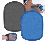 JAMSSOW Lot de 2 Gants d'élimination du Sable de Plage, Sacs d'élimination du Sable réutilisables, Brosse à Sable de Plage, Brosse d'élimination du Sable de Plage, Nettoyeur de Sable (Gris + Bleu)