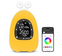 JAMYOK Sunrise Réveil avec lumière de réveil à bruit blanc avec 20 sons apaisants, 10 veilleuses, haut-parleur sans fil/contrôle par application, horloge à intensité variable pour bébés, enfants,