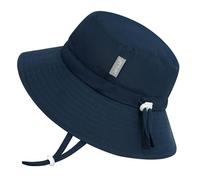 JAN & JUL Bob de plage pour tout-petits garçons avec sangle, réglable, bleu marine, 5-12 ans