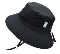 Jan & Jul Chapeau de Soleil à Godet et Hydrofuge pour Les Petits garçons(L: 2-5T, Noir)