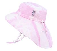 Jan & Jul Chapeau de Soleil à Large Bord et léger pour Les Petites Filles (L: 2-5 Ans, Teinture Tie-Dye Rose)