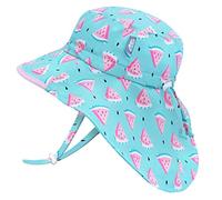 Jan & Jul Chapeau de Soleil d'aventure avec Sangle Ajustable pourla Petite Fille(M:6-24 Mois, Blanc)