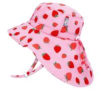 Jan & Jul Chapeau de Soleil d'aventure pour Petites Filles, Sangle Ajustable(L:2-5 Ans, Fraise Rose)