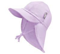 Jan & Jul Chapeau de soleil d'été pour bébé avec cordons et rabat de cou, Lavande, 0-3 mois