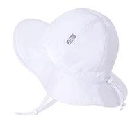 Jan & Jul Chapeau de Soleil en Coton 100% avec la Protection Anti-UV pour Les bébés (S: 0-6 Mois, Blanc)