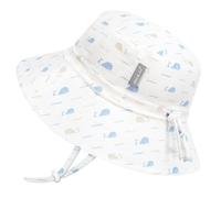 Jan & Jul Chapeau de soleil en coton avec protection UPF 50+, Contes de baleines, 0-6 mois