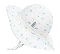 Jan & Jul Chapeau de soleil en coton pour garçon avec protection UV UPF 50+ pour enfants, Contes de baleines, 5-12 ans