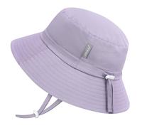 JAN & JUL Chapeau de soleil en coton respirant 50 UPF réglable pour la croissance et la croissance Unisexe, Violet tamisé, 2-5 ans