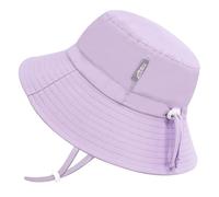 Jan & Jul Chapeau de Soleil imperméable réglable pour Fille avec UPF 50+, Lavande, 6-12 Jahre