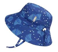 Jan & Jul Chapeau de soleil imperméable réglable pour fille avec UPF 50+, Manta, 5-12 Jahre