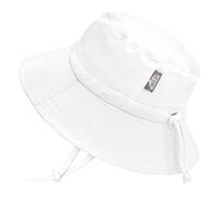 Jan & Jul Chapeau de Soleil léger et Pliable pour Les Petits garçons(L: 2-5T, Blanc)