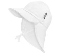 JAN & JUL Chapeau de soleil pour bébé et tout-petit avec cordes, blanc, 6 mois