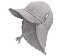 JAN & JUL Chapeau de soleil pour bébé et tout-petit avec cordes, gris, 6 mois