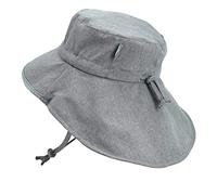 Jan & Jul Chapeau de Soleil pour Les Filles avec Protection du Cou(S:0-6 Mois, Gris)
