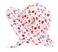 Jan & Jul Chapeau de Soleil Protection Anti-UV Solaire 50+ UPF pour Les Filles (S: 0-6 Mois, Fraise)