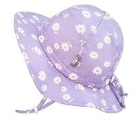 Jan & Jul Chapeau de Soleil Respirant en Coton 100% pour Les Petites Filles (M: 6-24 Mois, Marguerite Violette)