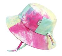 Jan & Jul Chapeau de Soleil Respirant en Coton 100% pour Les Petites Filles (M: 6-24 Mois, Tie-Dye Pastèque)