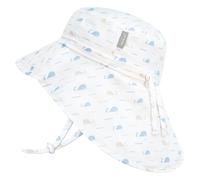 Jan & Jul Grow-with-Me Chapeau de soleil Xplorer en coton à grand bord pour bébés, tout-petits et enfants, Histoires de baleines, 2-5 ans