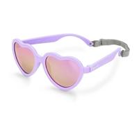 JAN & JUL Lunettes de soleil polarisées avec sangle et protection UV400 pour petites filles (taille M : 2-6 ans, lavande)