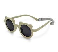 JAN & JUL Lunettes de soleil polarisées avec sangle et protection UV400 pour tout-petits garçons (taille M : 2-6 ans, olive kaki)