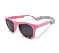 Jan & Jul lunettes de soleil polarisées pour les toutes petites filles en bas-âge avec sangle de fixation (M: 2-6 Ans, Rose pale)