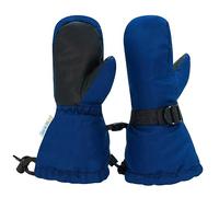 Jan & Jul Moufles imperméables pour bébés, tout-petits et enfants, Avec pouce : bleu brouillard, L: 6-8Y (Mit Daumen)