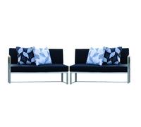 Jan Kurtz Canapé Lux Lounge - Variante 4 - taupe - acier inoxydable