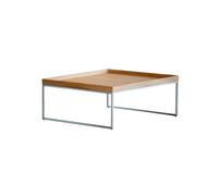 Jan Kurtz Table basse Pizzo - 80 x 36 x 80 cm - argent - Chêne naturel