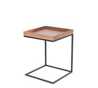 Jan Kurtz Table d'appoint Pizzo - 40 x 52 x 40 cm - noir - noyer naturel