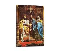 Jan Matejko Poster sur toile « Work » Cyril et Méthode - Décoration murale moderne pour chambre à coucher - 40 x 60 cm