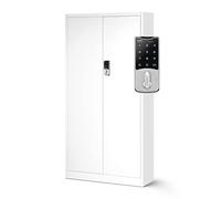 Jan Nowak Armoire à Dossiers Métal 4 Étagères Serrure à Code 185x90x40 cm