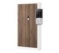 Jan Nowak Armoire à Dossiers Métal 4 Étagères Serrure à Code 185x90x40 cm | Armoire à dossiers en acier, 4 étagères réglables 50 kg chacune, serrure électronique, 50 classeurs et compartiment bas.