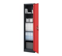 Jan Nowak Armoire à Dossiers Métal 4 Étagères Verrouillable 185x45x40 cm