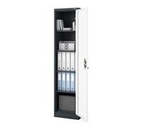 Jan Nowak Armoire à Dossiers Métal 4 Étagères Verrouillable 185x45x40 cm