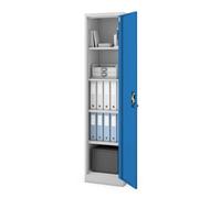 Jan Nowak Armoire à Dossiers Métal 4 Étagères Verrouillable 185x45x40 cm