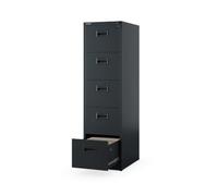 Jan Nowak Armoire à dossiers métallique classeur 5 tiroirs 162 x 60 x 46 cm