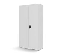 Jan Nowak Armoire à outils Armoire d'atelier Armoire de garage Armoire universelle Armoire de stockage Revêtement époxy Portes battantes Tôle d'acier 180x90x50 cm Gris