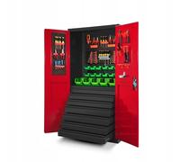 Jan Nowak Armoire à Outils TC007 Armoire d'atelier Métallique avec 7 Tiroirs Portes battantes Tôle d'acier 185 cm x 92 cm x 50 cm (Anthracite-Rouge)