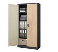 Jan Nowak Armoire de Bureau Métal à Dossiers Verrouillable 185 x 90 x 40 cm