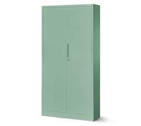 Jan Nowak Armoire de Bureau métallique 4 étagères tôle d'acier revêtement en Poudre 185 cm x 90 cm x 40 cm (Vert Pastel)