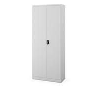 Jan Nowak Armoire de Rangement métallique verrouillable Armoire multiusage Haute Armoire Atelier avec Tringle pour vêtements et étagères 220 x 90 x 45 cm