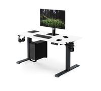 Jan Nowak Bureau Assis Debout Électrique Réglable en Hauteur, Double Moteur | Mémoire 3 positions, USB C, anti collision, charge 110 kg, rappel de posture, gestion câbles magnétique, verrouillage, ≤40 dB