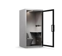 Jan Nowak cabine acoustique bureau 1 personne, cabine téléphonique insonorisée pour open space, ventilation LED prise USB 210 x 110 x 90 cm