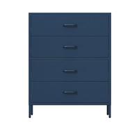 Jan Nowak Carla Commode Métallique 4 Tiroirs Meuble Chambre 80x101,5x40 cm