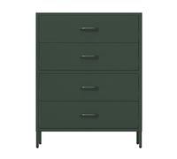 Jan Nowak Carla Commode Métallique 4 Tiroirs Meuble Chambre 80x101,5x40 cm
