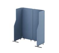 Jan Nowak Cloison Acoustique de Bureau Freestanding en Panneaux Pet NRC 0,85, Séparation Acoustique Modulaire avec Pieds Métal, Panneau Acoustique Recyclé - 120 cm Frozen Lake