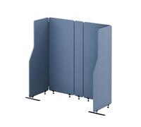 Jan Nowak Cloison Acoustique de Bureau Freestanding en Panneaux Pet NRC 0,85, Séparation Acoustique Modulaire avec Pieds Métal, Panneau Acoustique Recyclé - 140 cm Frozen Lake