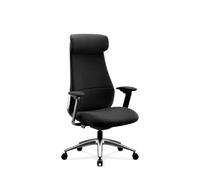 Jan Nowak Fauteuil de Bureau Ergonomique 200 kg Accoudoirs 4D Dossier Haut | Appui tête réglable, inclinaison 90 à 135°, assise 45 à 54 cm, tissu Elastron, base aluminium, roulettes PU 6 cm silencieuses