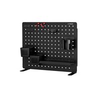 Jan Nowak Panneau perforé bureau métal 51,5x42x1,3 cm pegboard avec étagère crochets aimants support rangement mural organiseur professionnel équipement bureau